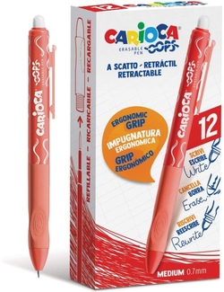 C/12 STYLO EFFAÇABLE RETACTIL ROUGE CARIOCA OOPS