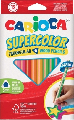 12-PENCILS MAXI TRIANGULAR SUPERCOLOR CASE