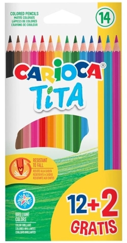 ESTOIG 12+2 LLAPIS DE COLORS HEXAGONALES TITA