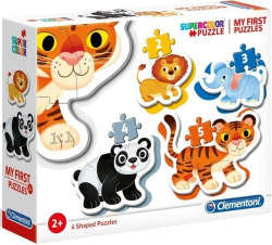 PUZZLE MY FIRST PUZZLE WILD ANIMALS 3-6-9-12PZS