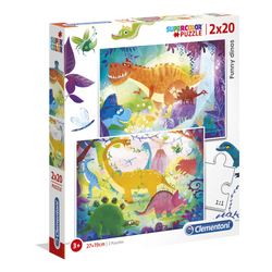 Puzzle Dinosaurios 2X20Pzs