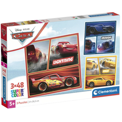 Puzzle Cars Disney 3X48Pzs