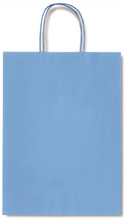 PAQ/25 BOLSAS KRAFT ALLEGRA COR AZUL CLARO 36X12X36CM