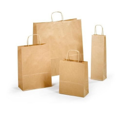 PAQ/25 BOLSAS KRAFT ALLEGRA COLOR KRAFT 26X12X36CM