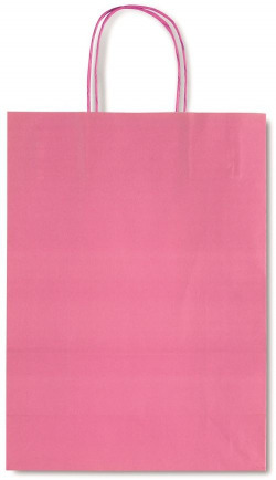 PACK/25 SACOS KRAFT ALLEGRA COR COR-DE-ROSA 26X12X36CM