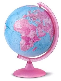 ESFERA EDUCATIVA PINK COM LUZ 25CM