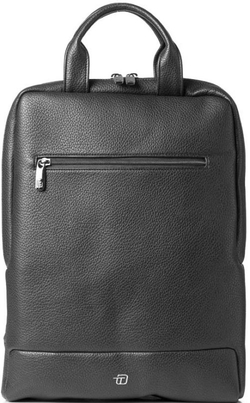 Mochila porta ordenador Zaino slim 28x38x10cm color negro simil piel