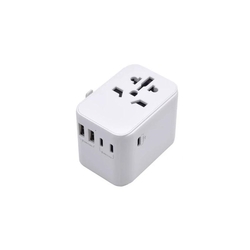 Ewent Adaptador Universal De Viaje+2Usb Y 3Usb-C