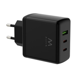 Ewent Cargador Gan Fast 65W 2 Usb-C Pd-1Usb-A Qc