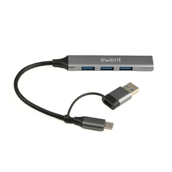 Hub Ewent Usb Tipo C - Usb 3.2 4 En 1
