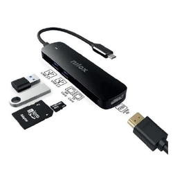 Nilox Dock Type C 3 2Xusb 3.0, Hdmi, + Sd-Tf