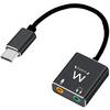 Cable Adaptador De Audio Ewent Usb - C A Jack 3.5Mm X2