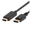 Cable displayport 1.2 a hdmi gold plated de 1.8m