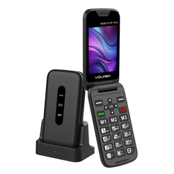 Telefono Movil Volfen Nexo Flip Max Tipo Concha Negro Base D