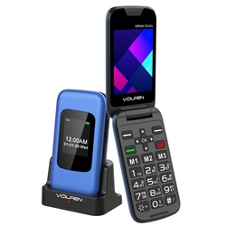 Telefono Movil Volfen Orion Dual Max Tipo Concha Azul Base D