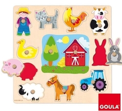 PUZZLE SILUETAS GRANJA.(12 PZAS)