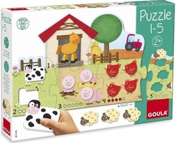 1-5 puzzle, aprende a contar de 1 al 5.