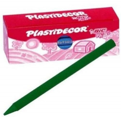 C/25 CRAYON DE CIRE PLASTIDECOR UNICOLOR VERT CLAIR