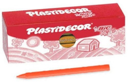 C/25 CRAYON DE CIRE PLASTIDECOR UNICOLOR ORANGE