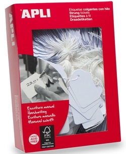 C/1000 ETIQUETAS COLGANTES MANUALES 13X34MM
