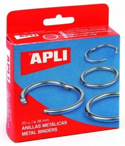 C/20 ARGOLAS METALICAS 38MM ARTICULADAS APLI