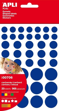 PACK OF STICKERS SHAPES AND COLORS ASSORTED PERMANENT 20 SHEETS
