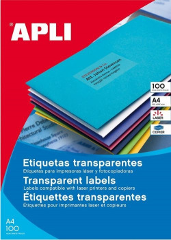 C/20 hojas etiquetas transparentes ft/im 70x37 apli