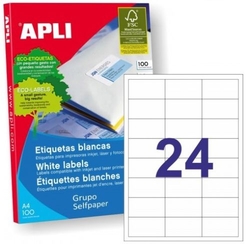C/100 FOLHAS ETIQUETAS FT/IM 64,6X33,8 APLI CANTOS RECTOS