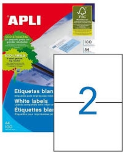 C/100 FOLHAS ETIQUETAS FT/IM A5 210X148 APLI CANTOS RECTOS