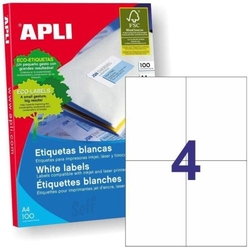 C/100 HOJAS ETIQUETAS FT/IM 105X148 APLI CANTOS RECTOS