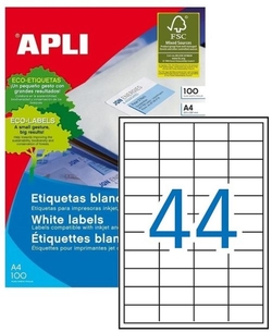 C/100 FOLHAS ETIQUETAS FT/IM 48,5X25,4 APLI CANTOS RECTOS