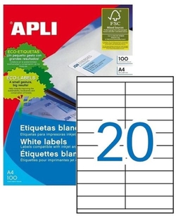 C/100 FOLLAS ETIQUETAS FT/IM 105X29 APLI CANTOS RECTOS