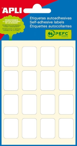 MINI SACO ETIQUETAS ADESIVAS 16X22 APLI CANTOS ROMOS