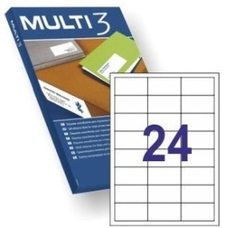 C/100 FEUILLES ETIQUETAS FT/IM 64,6X33,8 MULTI3 CANTOS RECTOS