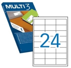 C/100 FEUILLES ETIQUETAS FT/IM 70X35 MULTI3 CANTOS RECTOS