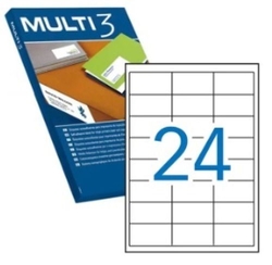 C/100 FEUILLES ETIQUETAS FT/IM 70X37 MULTI3 CANTOS RECTOS