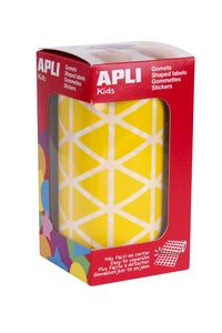 ROLO GOMETS TRIANGULARES AMARELO AUTOADHESIVOS 20MM