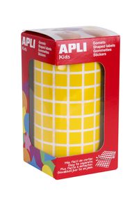 ROLL OF SQUARED YELLOW STICKERS 10MM