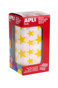 ROLO GOMETS ESTRELA AMARELO AUTOCOLANTE 12,5 E 19,5CM