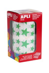 ROLO GOMETS ESTRELA VERDE AUTOCOLANTE 12,5 E 19,5CM