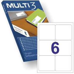 C/100 FEUILLES ETIQUETAS FT/MI 99.1X93.1 MULTI3 CANTOS RECTOS