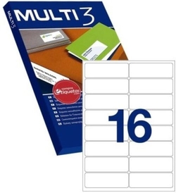 C/500 FEUILLES ETIQUETAS FT/IM 99.1X34 MULTI3 CANTOS RECTOS