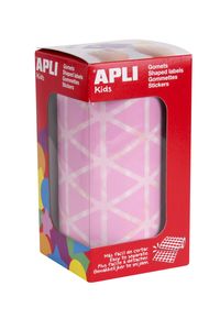 ROLO GOMETS TRIANGULARES ROSAS AUTOADHESIVOS 20MM