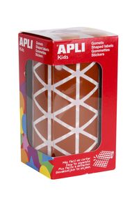 ROLL OF TRIANGULAR BROWN STICKERS 20MM