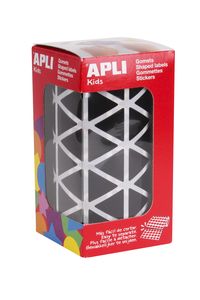 ROLL OF TRIANGULAR BLACK STICKERS 20MM