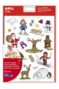 BLISTER 3 FOLHAS GOMETS INVIERNO AUTOADHESIVOS