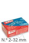(S) CAJA 100 CLIPS NIQUELADOS 32MM Nº2 APLI