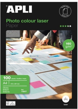 PAQ/100H PAPER FOTOGRAFICO GLOSS LASER GLOSSY A4 160G