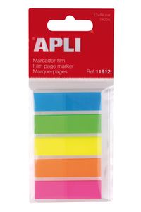 STIKCY NOTE TABS 12X45MM ASSORTED ASSORTED COLORS FLUO APLI