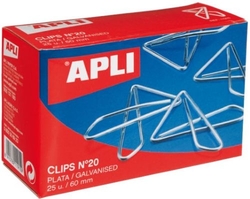 BOX OF 50 SILVER BUTTERFLY CLIPS 40MM N.10 APLI